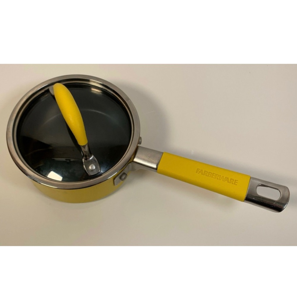 Farberware Millennium 1 Quart 0.9L Yellow Saucepan TQ05 rare vintage